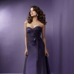 Шаферка Виолетова Вечерна Рокля 