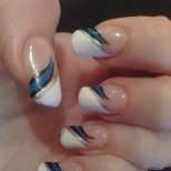 декорация със синя ивица