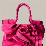 Валентино голяма розова чанта със стилно голямо цвете