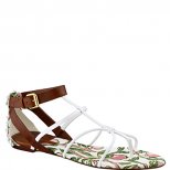 louis vuitton колекция за круиз 2011 сандали с кафеви и бели каишки
