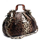 Leopard печат Плисе чанта от Melie Bianco