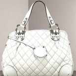 juicy couture Лейди Сара чанта от бяла сегментирана материя