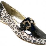 Равни дамски обувки леопард
