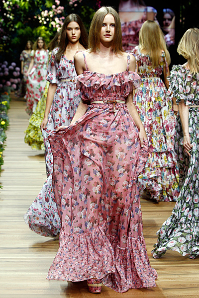 Dolce and Gabbana макси рокля с тънки презрамки