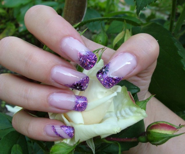 лилави сладки нокт
