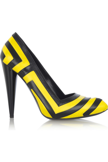 Александър Маккуин геометрични кожени обувки на ток