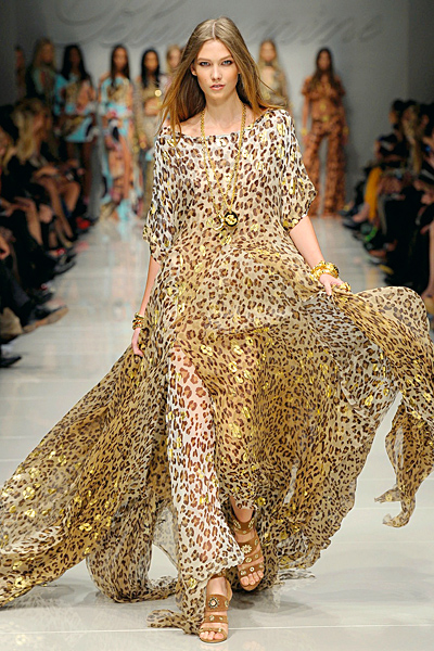 Blumarine макси рокля в леопардово