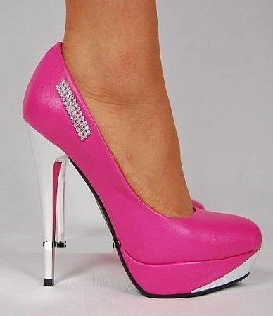Розови обувки с дебела подметка в бяло