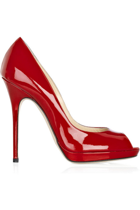 Джими Чу страхотни червени лачени обувки 