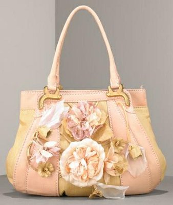 Валентино Флорална чанта от плат и кожа