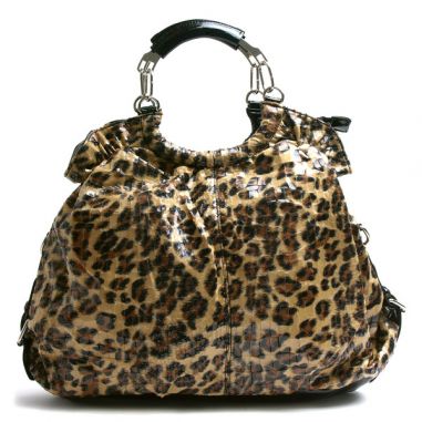 Леопардова чанта тип торба