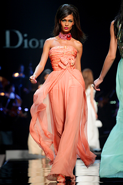 Dior 2011 дълга рокля коралов цвят