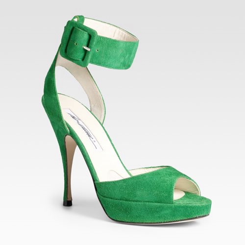 brian atwood велурени зелени сандали