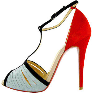 Кристиан Лоботин високи обувки с червена пета и ток