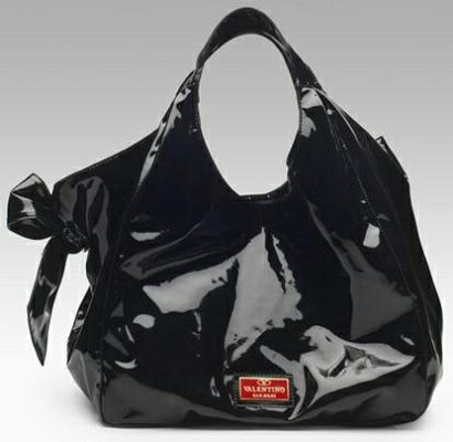 Валентино - голяма чанта черен лак