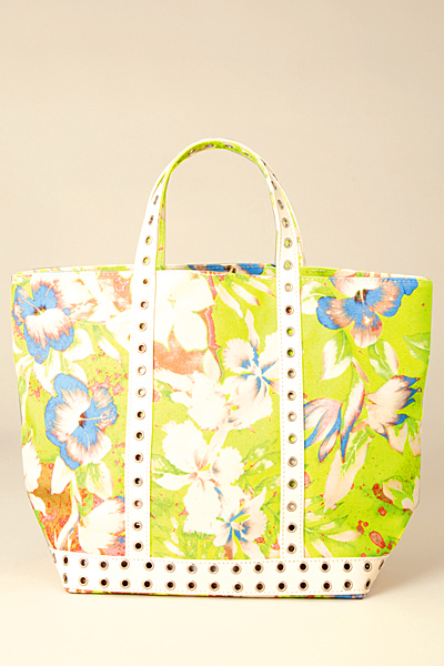 Vanessa Bruno голяма чанта на цветя - лимонен цвят