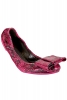 Furla 2011 равни обувки змийска кожа розови