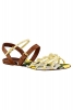 louis vuitton колекция за круиз 2011 кафяви сандали с цветчета 