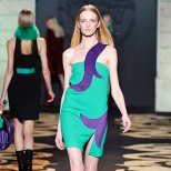 Къса рокля цвят тюркоаз Есен-Зима 2011 Versace