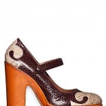 Обувки два цвята с дървен ток Marni Есен-Зима 2011