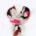 Шал в бяло, розово, кафяво и черно Diane von Furstenberg Есен-Зима 2011