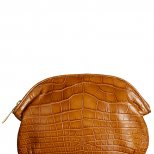 Средно голяма чанта без дръжки сегментирана жълта кожа Burberry Есен-Зима 2011