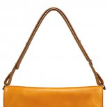 Правоъгълна чанта с капак в жълто и кафяво Delvaux Есен-Зима 2011