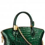 Малка зелена чанта с кожа на люспи с дръжки Louis Vuitton Есен-Зима 2011