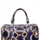 Чанта тип куфарче змийска кожа синя Versace Есен-Зима 2011