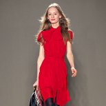 Червена рокля с деколте по врата Cheap and Chic Есен-Зима от Moschino 2011