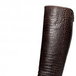 Равни високи ботуши кожа на люспи Donna Karan Есен-Зима 2011