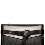 Кожена малка вечерна чанта с лице от текстил Reed Krakoff Есен-Зима 2011