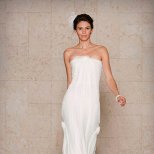 Сватбена рокля прав силует изчистен дизайн  Oscar de la Renta Есен 2011