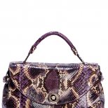 Чанта тип куфарче змийска кожа лилава Versace Есен-Зима 2011