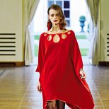 Червена рокля правоъгълник Есен-Зима 2011 Alexis Mabille