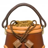 Чанта с форма пресечен конус кафява кожа Kenzo Есен 2011