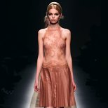 Ефирна рокля без ръкави с разкроена пола до коляно Есен-Зима 2011 Valentino