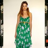 Зелена флорална макси рокля Предесенна колекция Dolce and Gabbana 2011