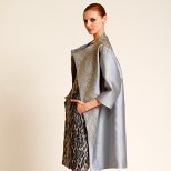 Рокля змийски принт с палто металик Предесенна колекция Carolina Herrera 2011