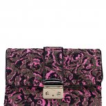 Чанта портмоне текстил черно и лилаво Dior Зима 2011