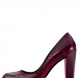 Обувки кожени с масивен ток бордо Roger Vivier Есен-Зима 2011