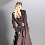 Палто с колан на кръста лилаво Предесенна колекция Giorgio Armani 2011
