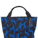 Голяма чанта с къси дръжки синьо и черно Diane von Furstenberg Есен-Зима 2011