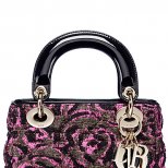 Знакова чанта Dior умалена черно и лилаво Зима 2011