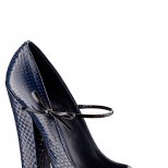 Обувки с масивен ток сини кожа тип змийска Louis Vuitton Есен-Зима 2011