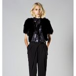 Roberto Cavalli 2011 черен панталон и късо пухкаво яке