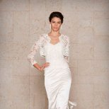 Сватбена рокля прибрана тип русалка с дантелен корсет  Oscar de la Renta Есен 2011