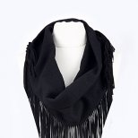 Черен шал с ресни Diane von Furstenberg Есен-Зима 2011