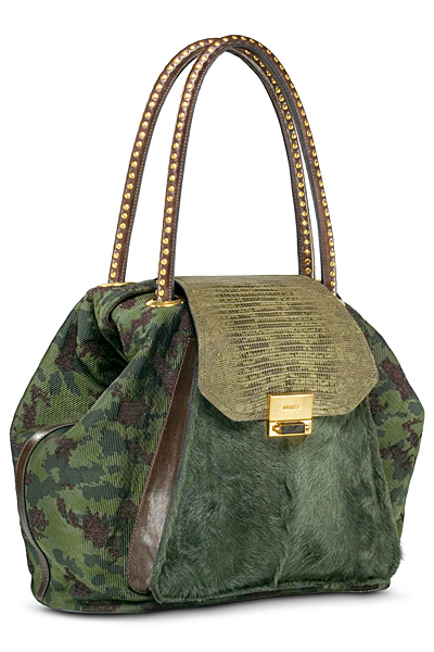 Зелена текстилна чанта Kenzo Зима 2011
