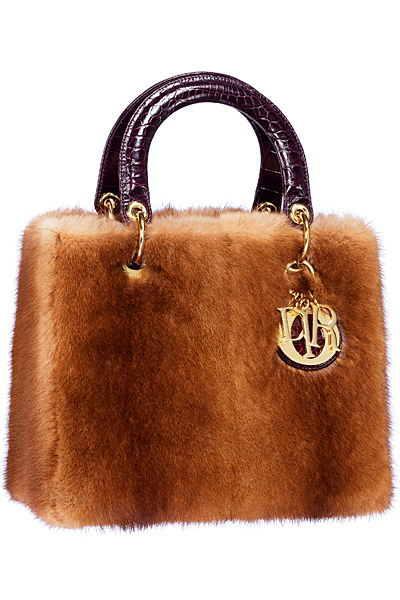 Знакова чанта Dior кожа с косъм Зима 2011